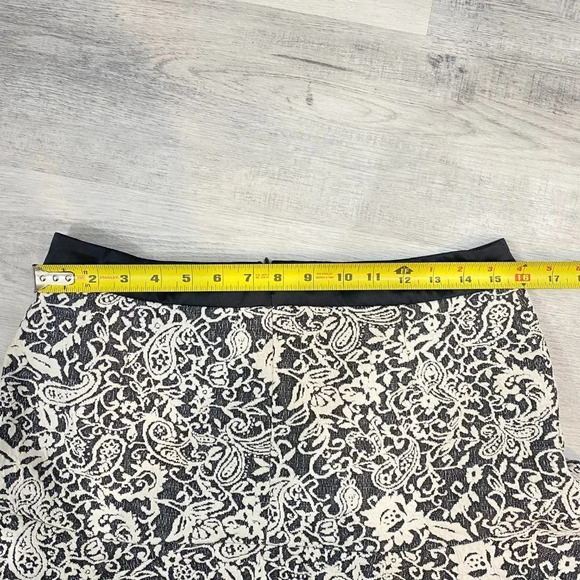 Rickis Quilted Brocade Jacquard Size  8 Ivory A-Line Skirt - Picture 8 of 15